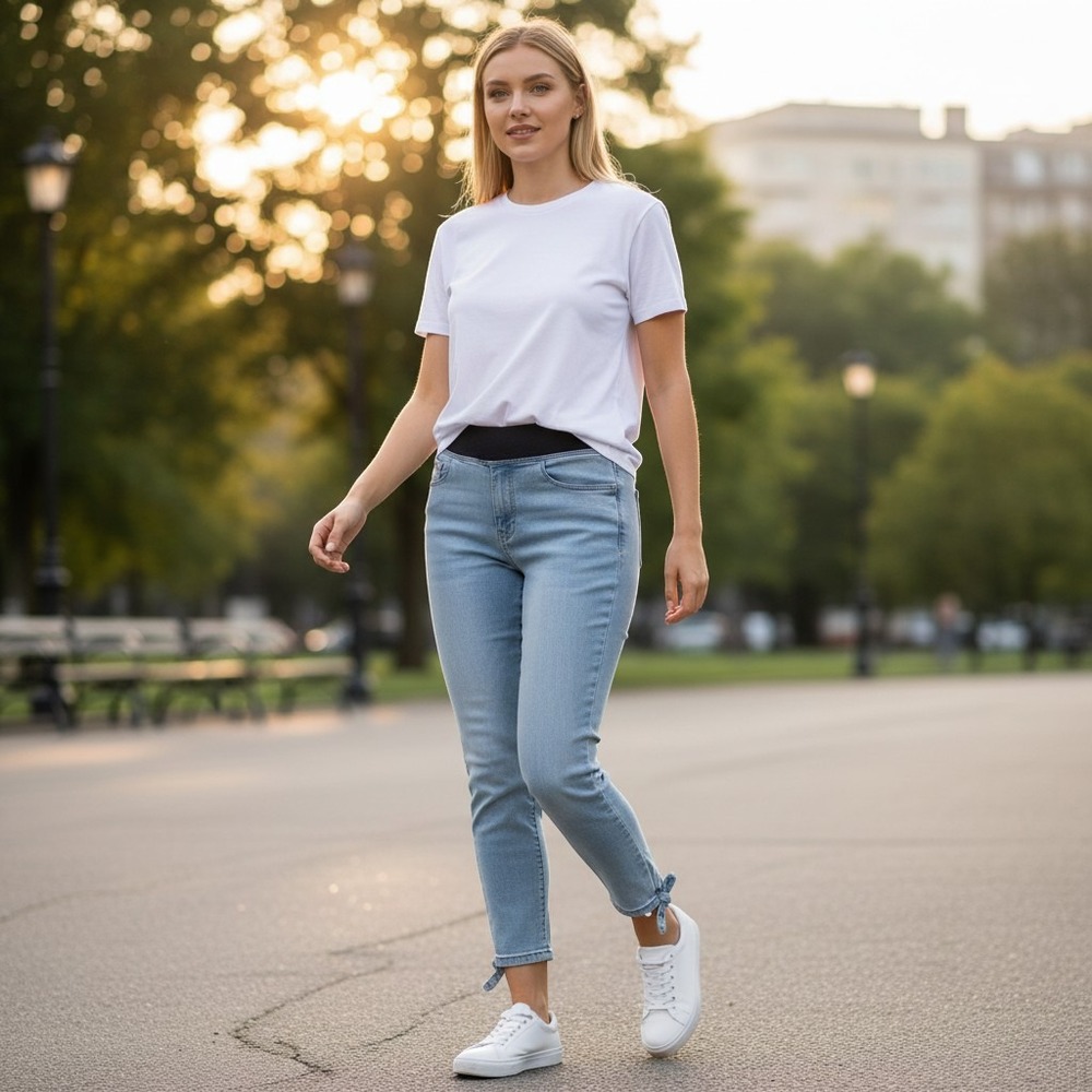 Coco + Carmen Light Wash Stretch Fit Jeans